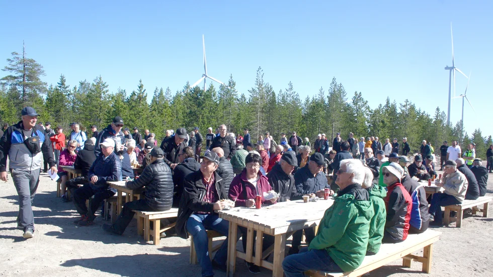 Invigningen av Aldermyrbergets vindkraftspark i juni i fjol var välbesök. Nu är bolaget som bildats för parken under företagsrekonstruktion.