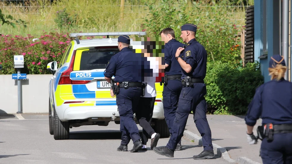 Stor polisinsats i Uppsala under söndagen. 