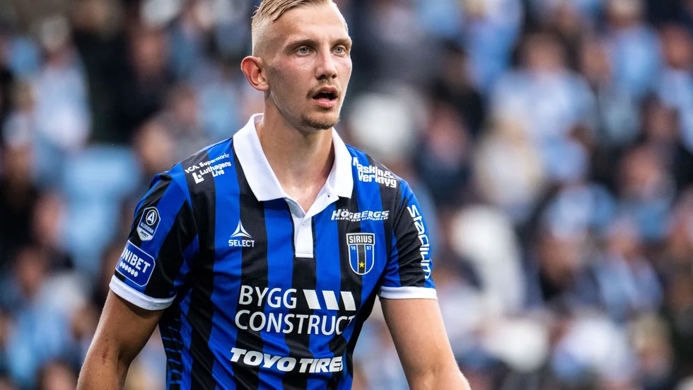Jakob Voelkerling Persson drog på sig en straff under gårdagens match mellan Sirius och Mjällby.