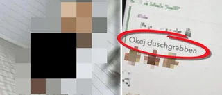 Smygfotade klasskompis i duschen – bilden spreds i sociala medier