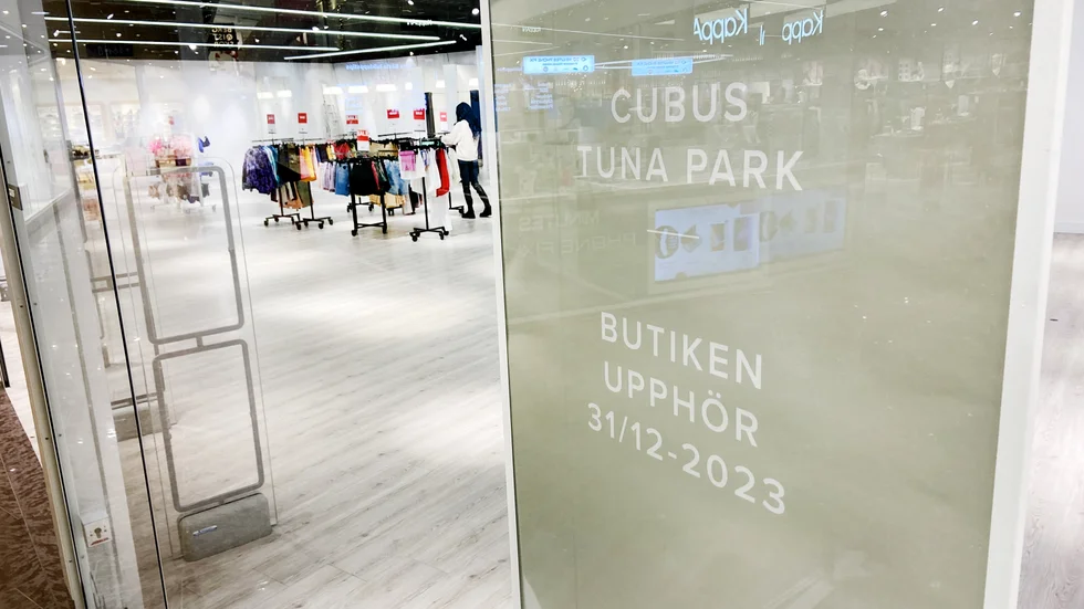 Då utvecklingen inte varit som Cubus hoppats på i Tuna park-butiken stänger de den vid årsskiftet.