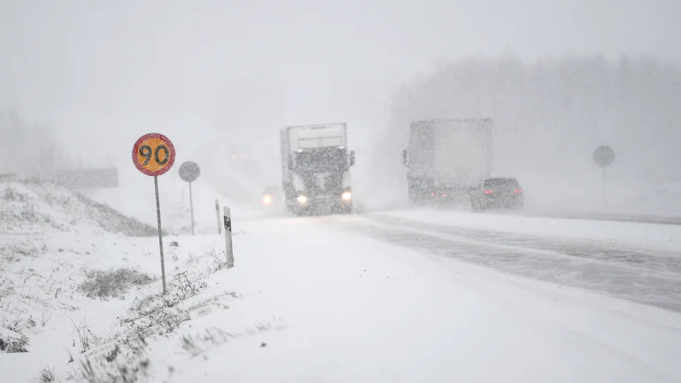 Det snöade kraftigt i delar av västra Sverige under nyårsdagen. Arkivbild.