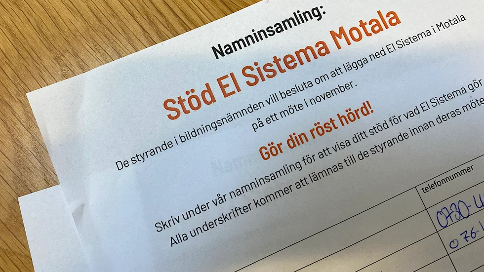 Hotet om nedläggning för El Sistema i Motala har engagerat många att göra sin röst hörd.