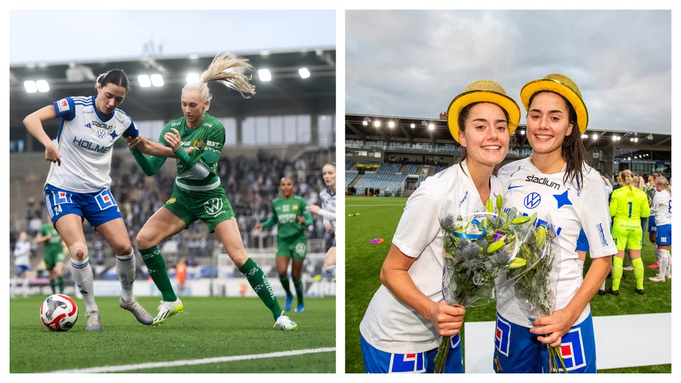 Tvllingarna Irma och Selma Cajlakovic är klara för spel i Tjust IF.