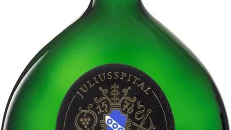 Vin från distriktet Franken i Tyskland buteljeras alltid i den här runda flaskmodellen.