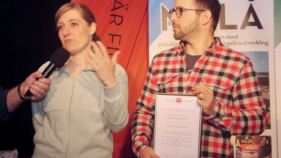 Anna Américo Galante och Jeldrik Seibert driver draghundsföretaget Paws of Björnlund.