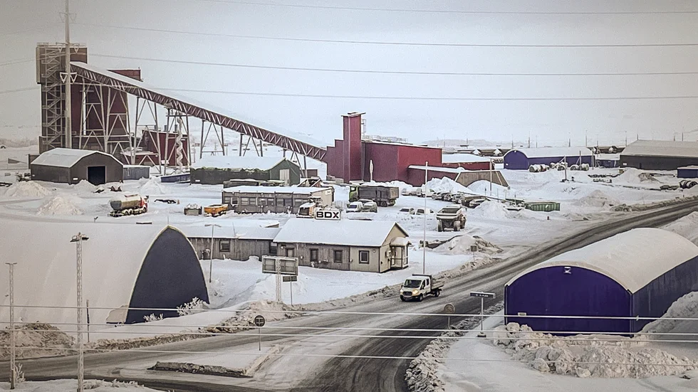 Här vid BDX etablering på LKAB:s industriområde ovan jord skedde olyckan.