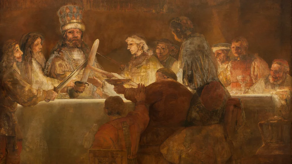 "Batavernas trohetsed" – Rembrandts sista kända målning. Pressbild.