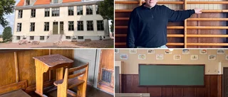 Joakim har renoverat den nedlagda skolan i gammal anda