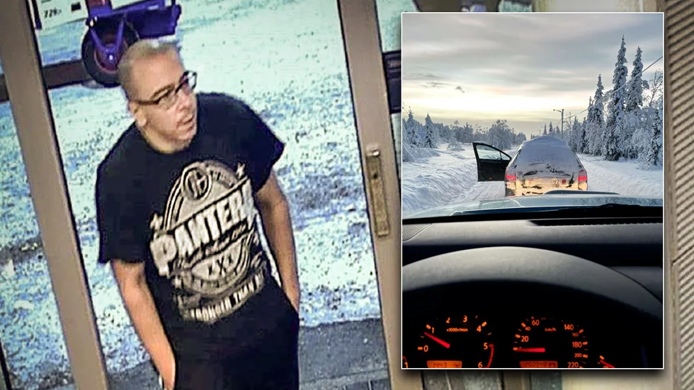 Daniel Hansi, 44, här fångad på bild av en övervakningskamera, döms till 16 års fängelse för mord. Bilden på hans bil på mordplatsen var ett tungt bevis.