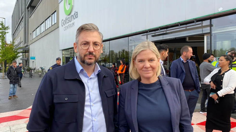 Magdalena Andersson (S) och Muharrem Demirok (C) besökte Uppsala på måndagen för att prata om vilka insatser som behövs för att stoppa gängvåldet.