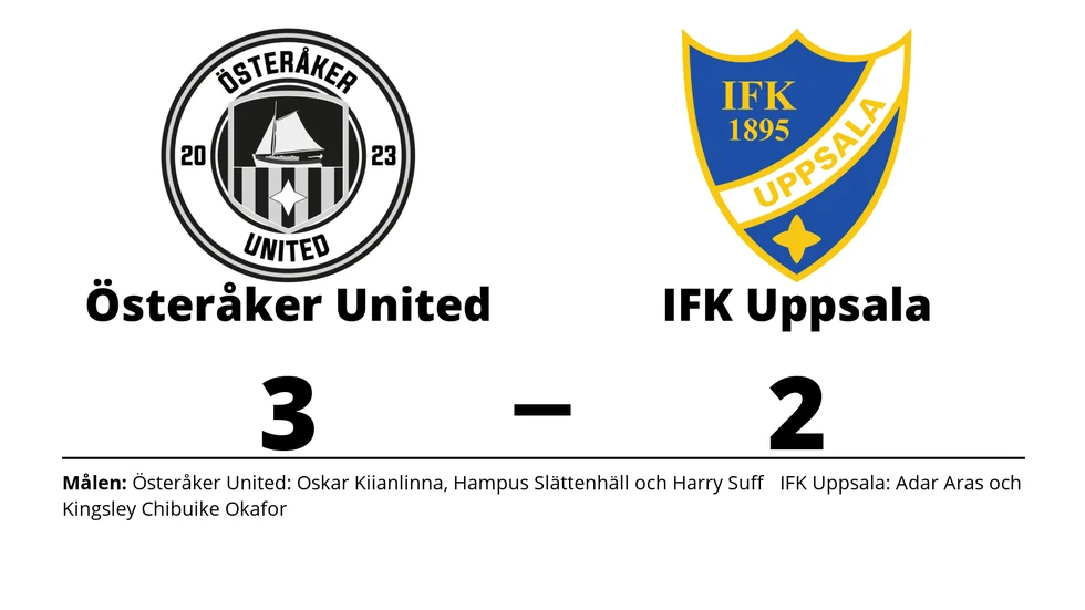 Österåker United FK vann mot IFK Uppsala