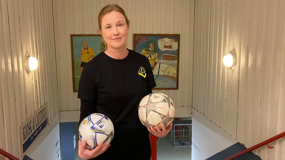 Anna-Karin Wilmi som eventuellt blir avlöst som ordförande i Åkers IF på stundande årsmöte har spelat både handboll och fotboll.