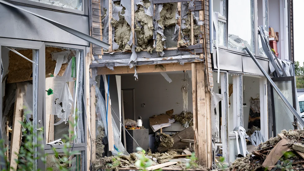 Två radhus i Fullerö utanför Uppsala totalförstördes efter explosionen i september i fjol.

