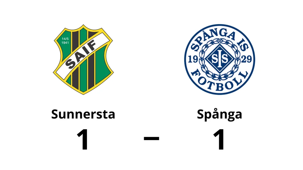 Sunnersta AIF spelade lika mot Spånga IS FK
