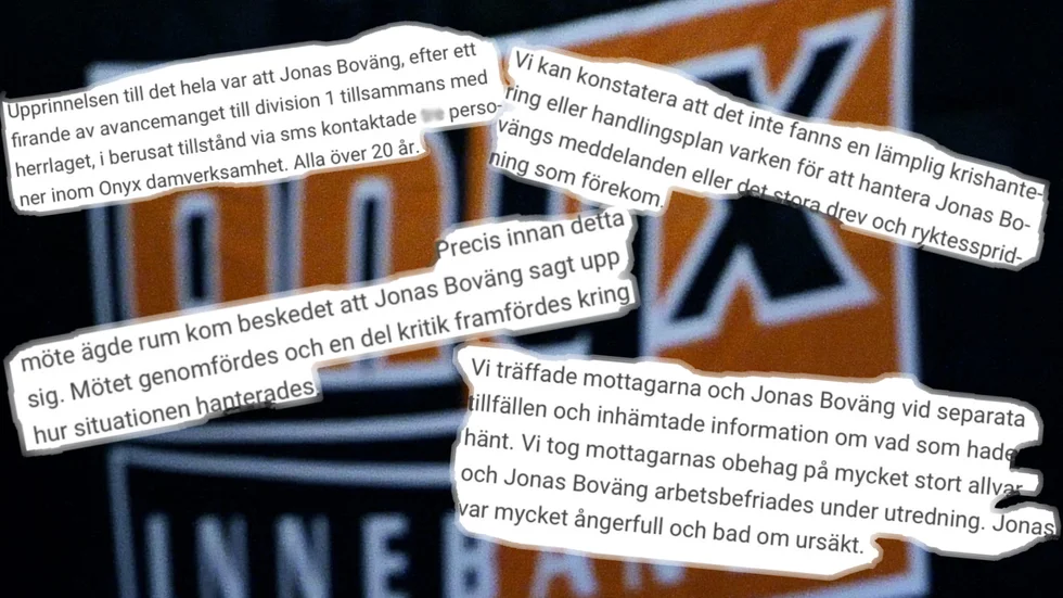 Ett meddelande till Onyx klubbmedlemmar skickades ut klockan 23.15 under onsdagskvällen. Meddelandet kommer från styrelsen och bekräftar det som Södermanlands Nyheter tidigare rapporterat om. 