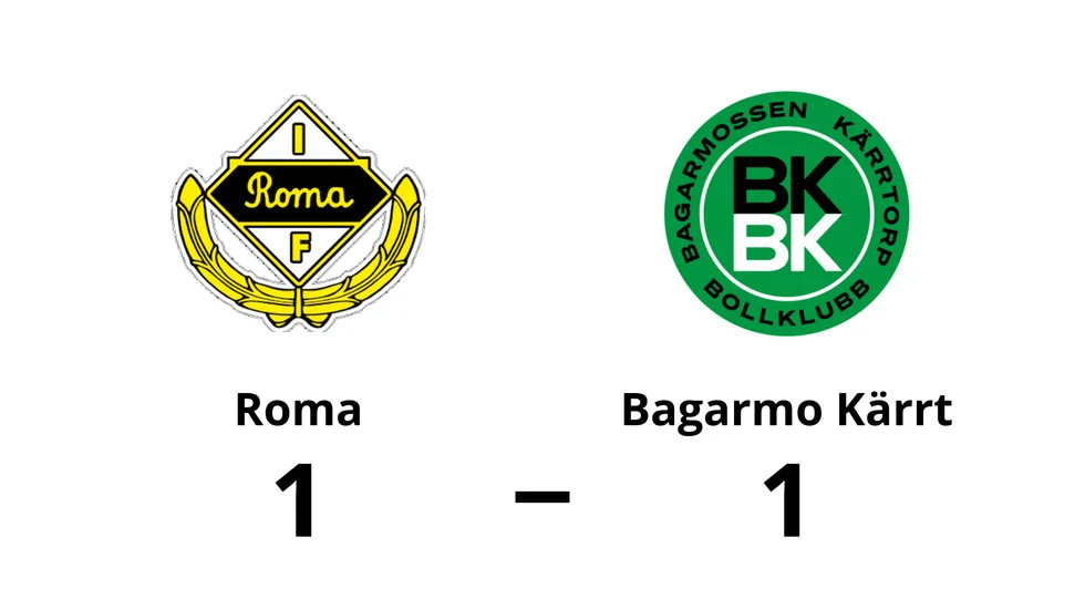 Roma IF spelade lika mot Bagarmossen Kärrtorp BK 2