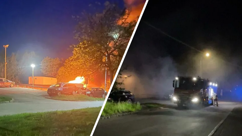 Polisen utreder brott i samband med branden.