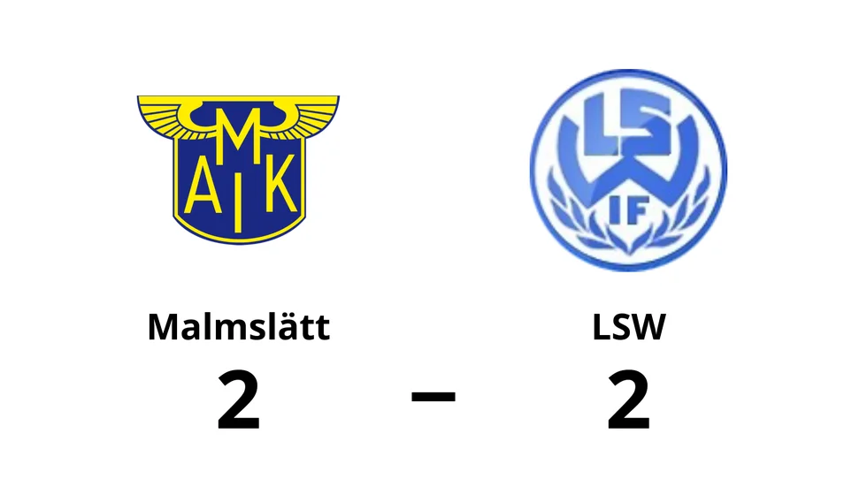 Malmslätts AIK spelade lika mot LSW IF