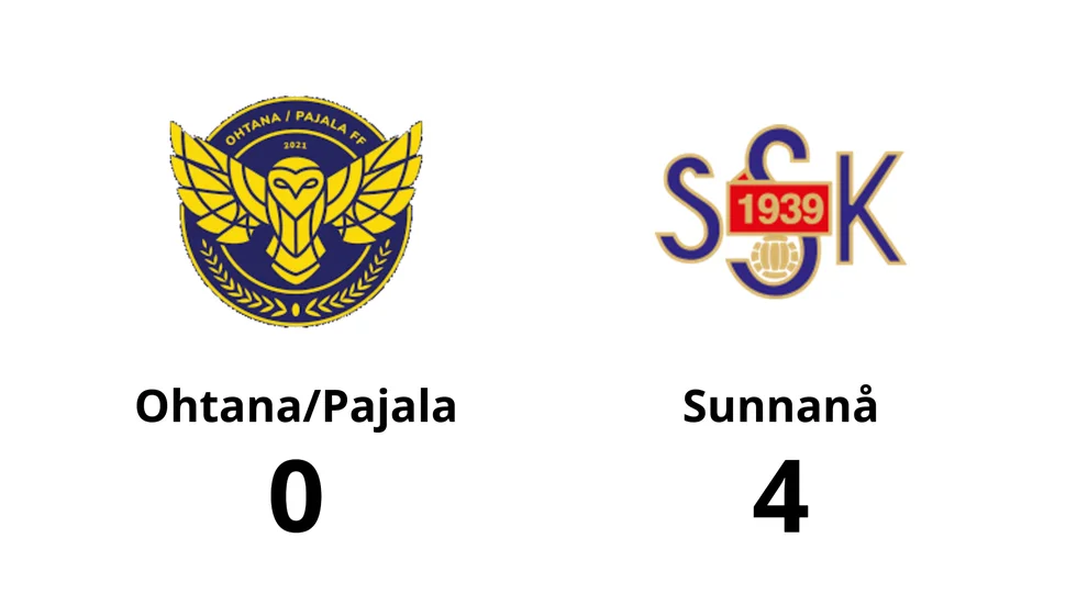 Ohtana/Pajala förlorade mot Sunnanå SK