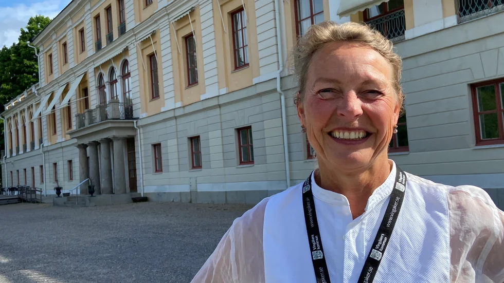 Ulrika di Martini Brakel, kultursamordnare i Vingåkers kommun, tycker att det känns bra att få visa upp slottet från dess finaste sida. 