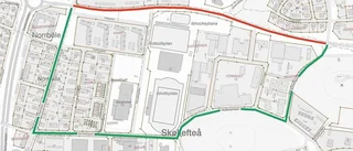 Hårt trafikerad väg i Skellefteå stängs av
