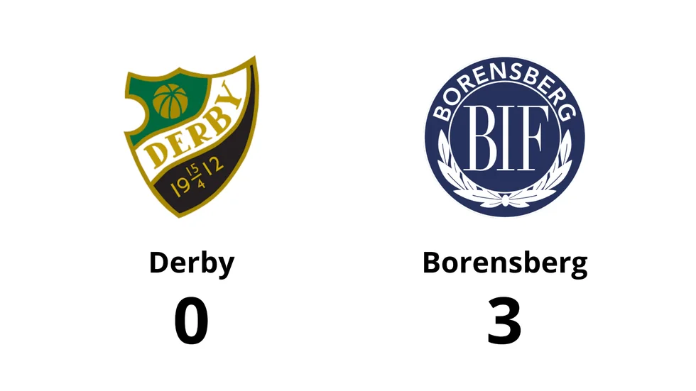 BK Derby förlorade mot Borensbergs IF FK