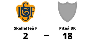 Piteå BK utklassade Skellefteå F - vann med 18-2