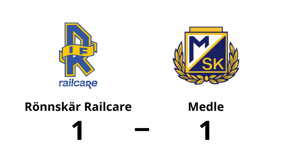 Rönnskär Railcare IF spelade lika mot Medle SK