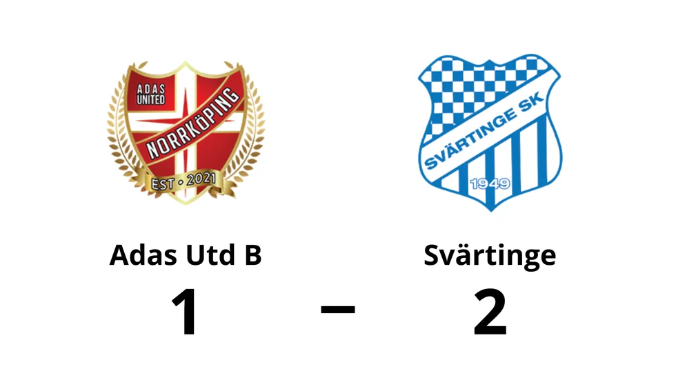 Adas United IF B förlorade mot Svärtinge SK