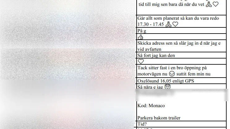 Utdrag från chattkonversationen mellan männen.