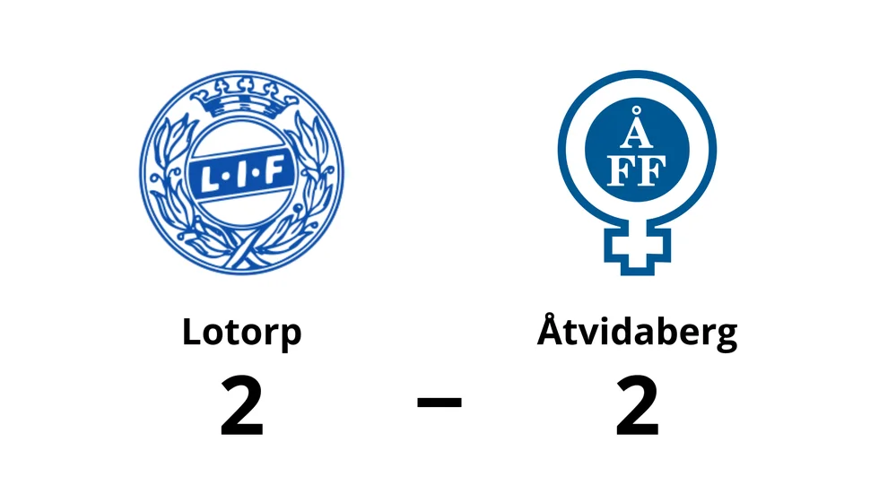 Lotorps IF spelade lika mot Åtvidabergs FF
