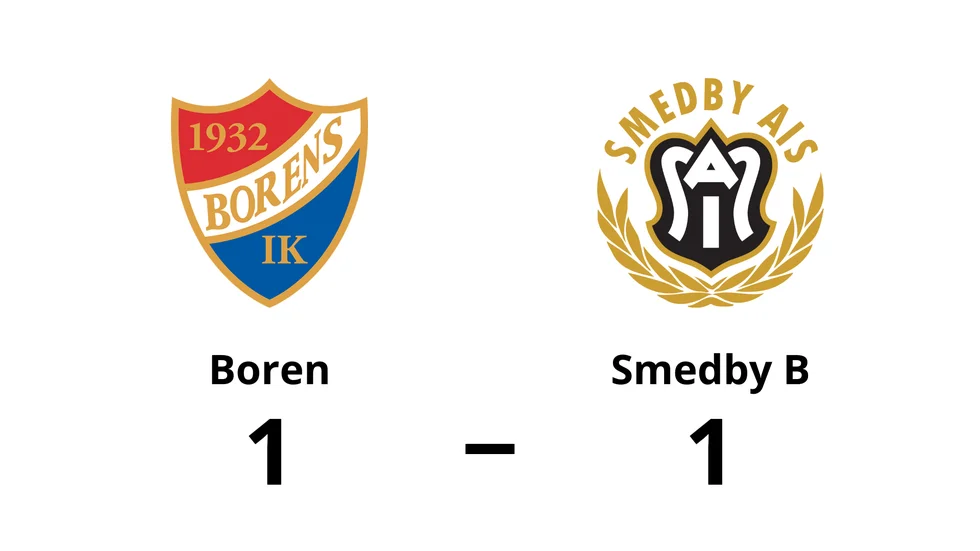 Borens IK spelade lika mot Smedby AIS B