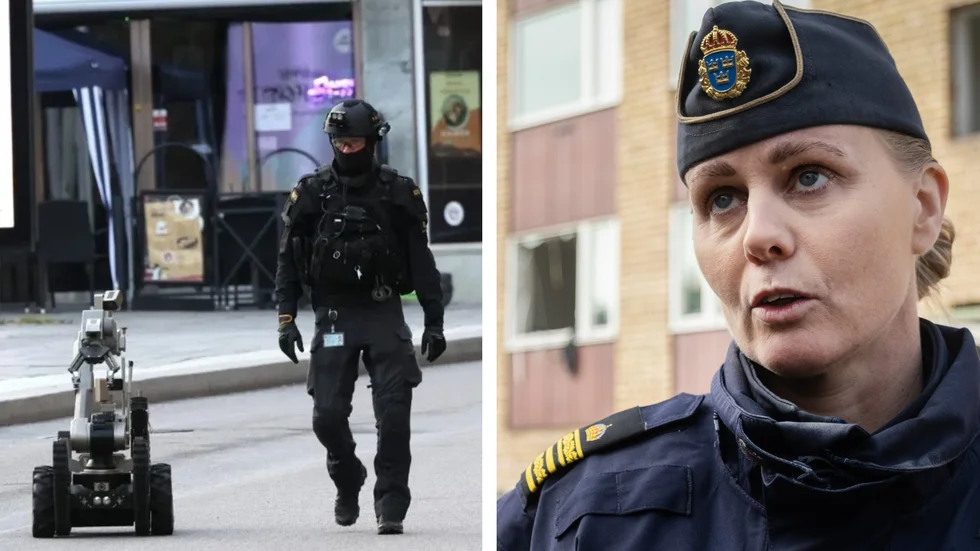 Ann-Christine Rehnström, lokalpolisområdeschef i Linköping, anser att det var ett korrekt beslut att spärra av Trädgårdstorget och tillkalla nationella bombskyddet. 