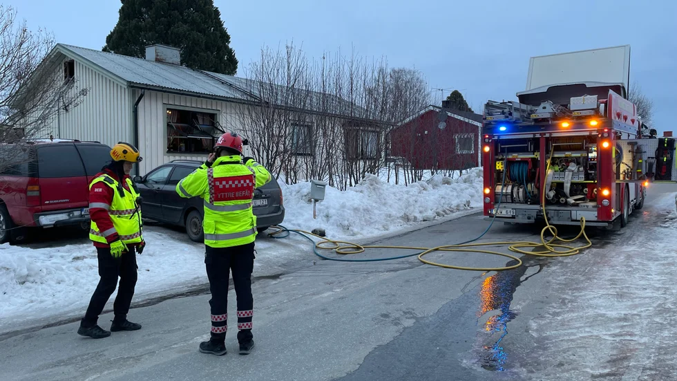 En brand på en spis i en villa i Boden kunde snabbt släckas.