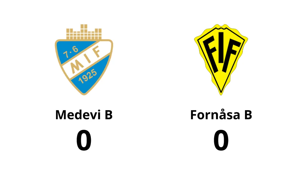Medevi IF B spelade lika mot Fornåsa IF B