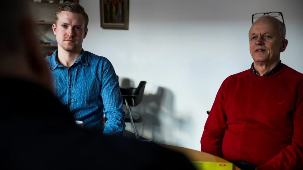 Valupptakt. Jan Nilsson och Leif Svensson, Vänsterpartiet i Västervik.