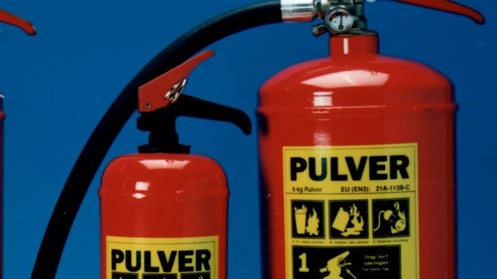 Med hjälp av en pulversläckare kunde boende i bostaden släcka branden.