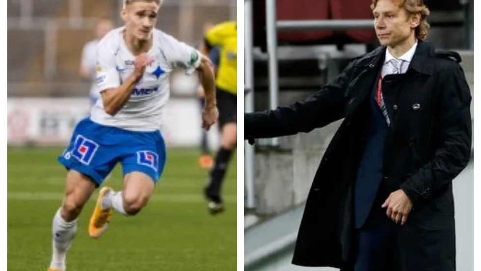 Pontus Almqvist och Valerij Karpin, rysk förbundskapten.
