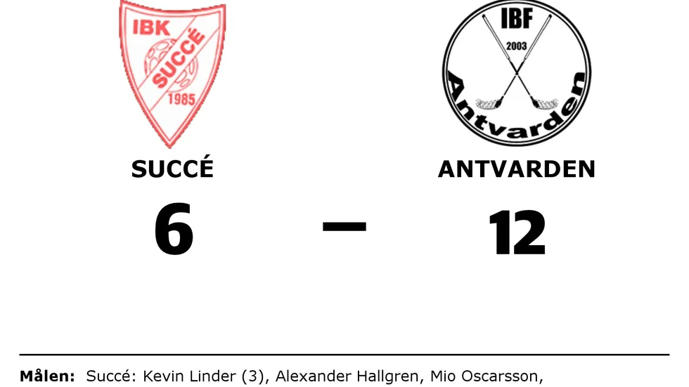 IBK Succe förlorade mot IBF Antvarden