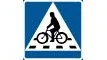 Vägmärkesskylten Cykelöverfart.