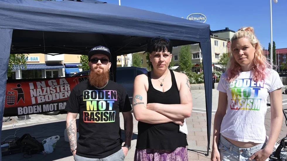 Raymond Ohlson, Madde Lundberg och Linda Thompson finns med i Boden Mot Rasism som tar kampen mot nazism och rasism.