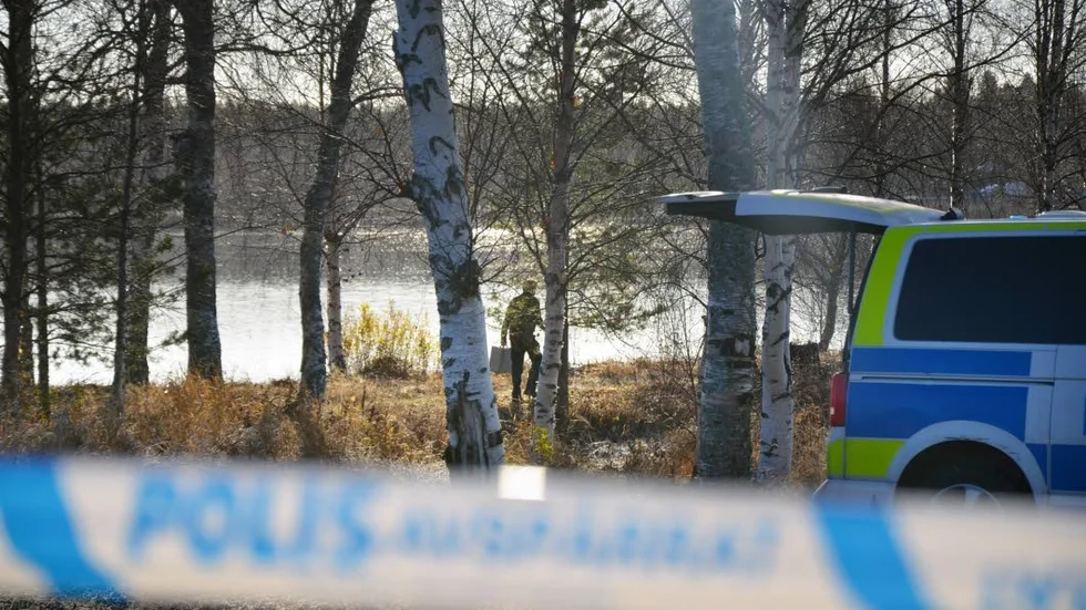 Platsen för fyndet är avspärrad medan utredning pågår.