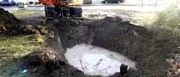 Stor vattenläcka i Uppsala