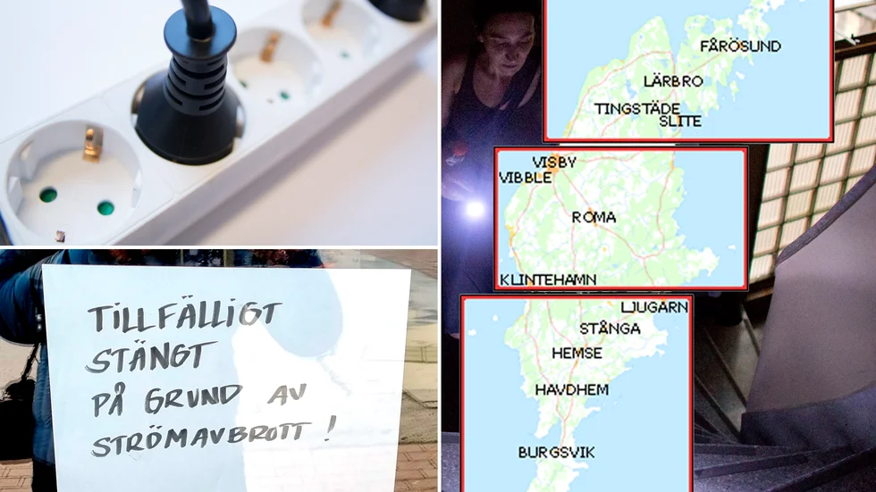 Under tisdagen drabbades hela Gotland av strömavbrott.