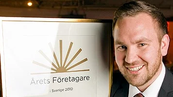 Årets företagare Tobias Lindfors.