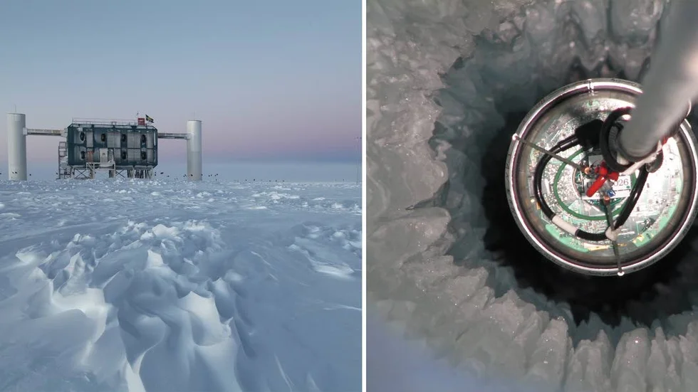 Upptäckten har gjorts vid IceCubeteleskopet som är stationerat i isen på Sydpolen.