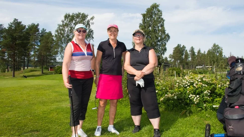 Golfspelare. Marit Karlsson, Kerstin Lind-Pettersson och Anna Laestadius-Stridsman har spelat golf ihop i över 20 år.