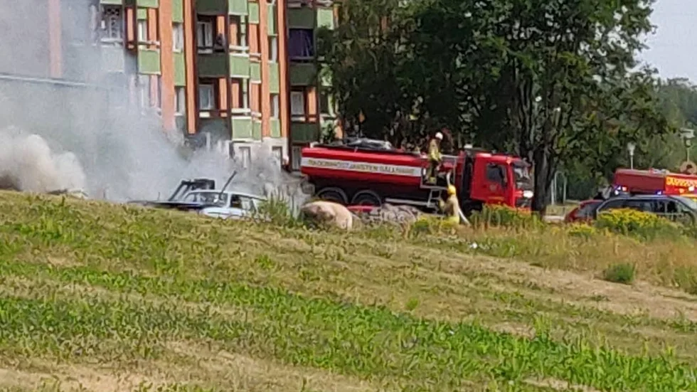 Bilbrand i Gällivare.