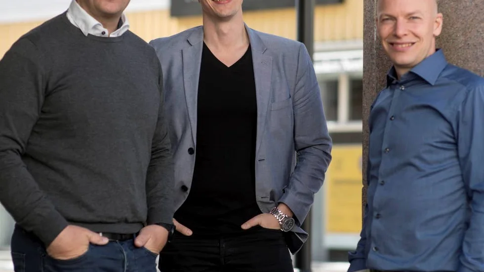Från vänster: Niklas Gustafsson, vd, Rickard Palo, försäljningschef, och Mikael Gramer, vd för Form1 som storsatsar på Blikks affärssystem.